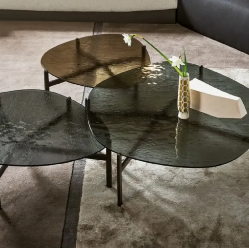  Tavolino in vetro Flac di Bonaldo