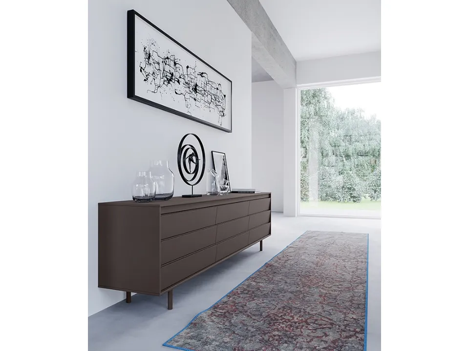 Contenitore Ali Madia in metallo finitura Coffee Brown di Fantin