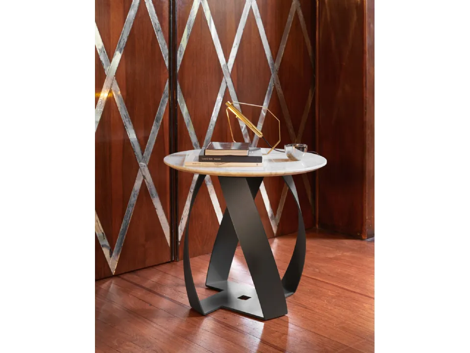 Tavolino con top in marmo Bon Bon di Potocco