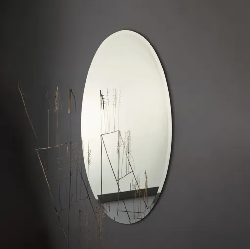 Specchio ovale con bordo bisellato Bric di Glas Italia