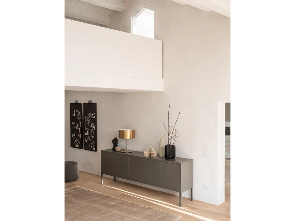 Contenitore Frame Sideboards in metallo finitura Platino di Fantin