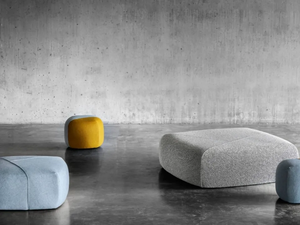 Pouf Furoshiki in tessuto imbottito di Miniforms
