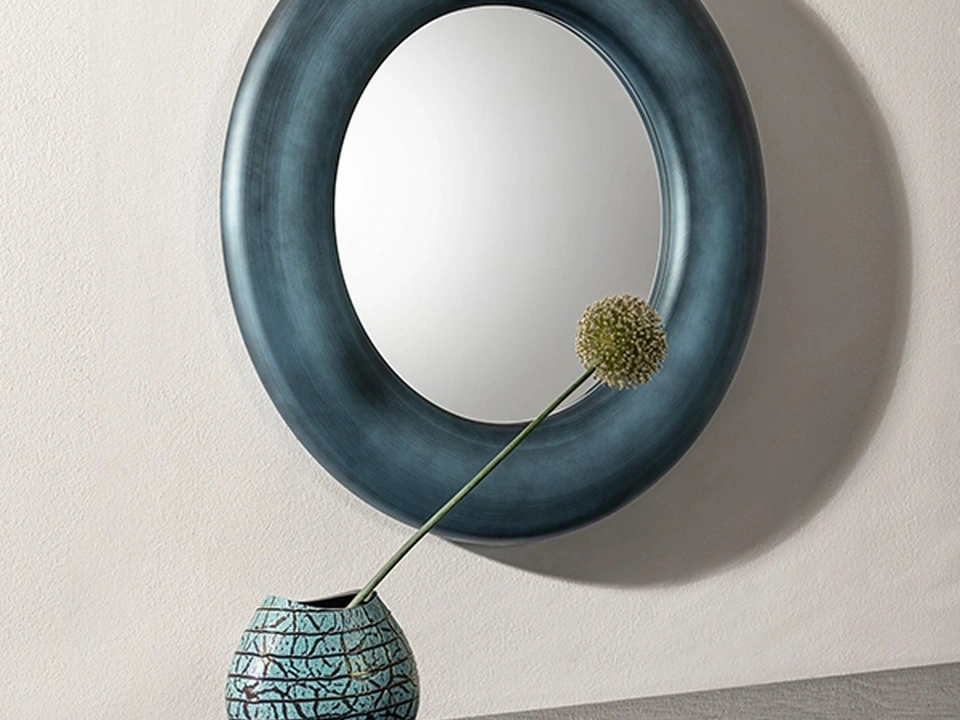 Specchiera Orbit con cornice in alluminio di Sovet