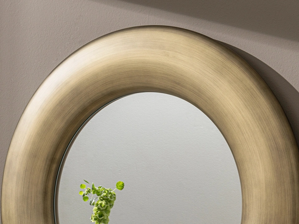 Specchiera Orbit con cornice in alluminio di Sovet