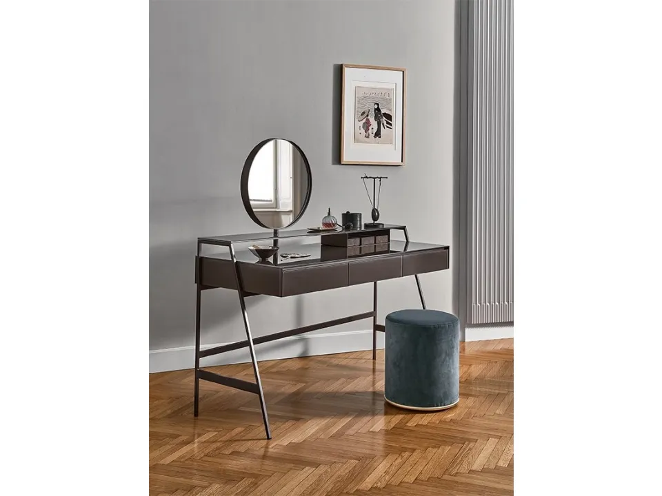 Pouf cilindrico Lou in tessuto di Gallotti&Radice