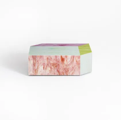 Tavolino in vetro colorato Remis di Glas Italia