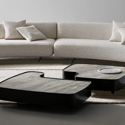 Tavolino Aspen con top in ceramica di Bonaldo