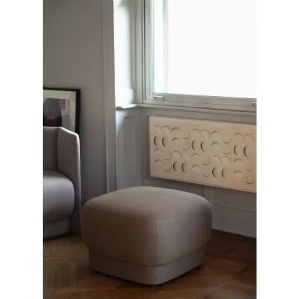 Pouf completamente rivestito in tessuto Velia 1841 XI di Bross Italia