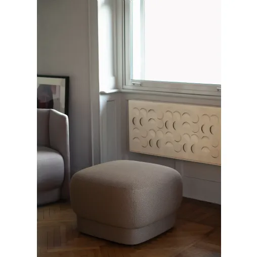 Pouf completamente rivestito in tessuto Velia 1841 XI di Bross Italia