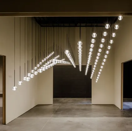 Lampada a sospensione Algorithm grid di Vibia