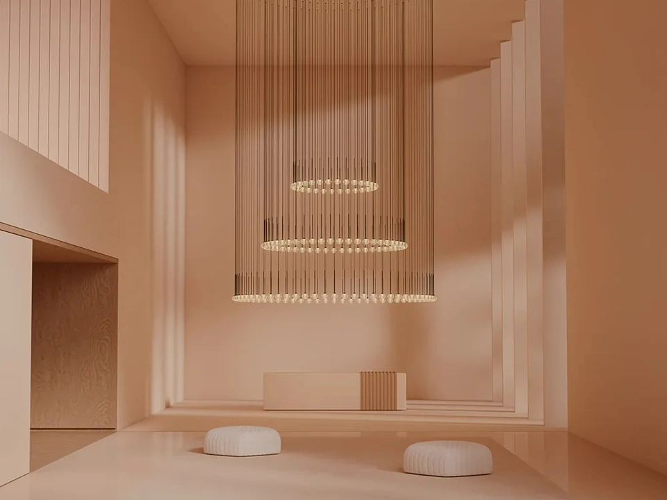 Lampada a sospensione Algorithm free di Vibia