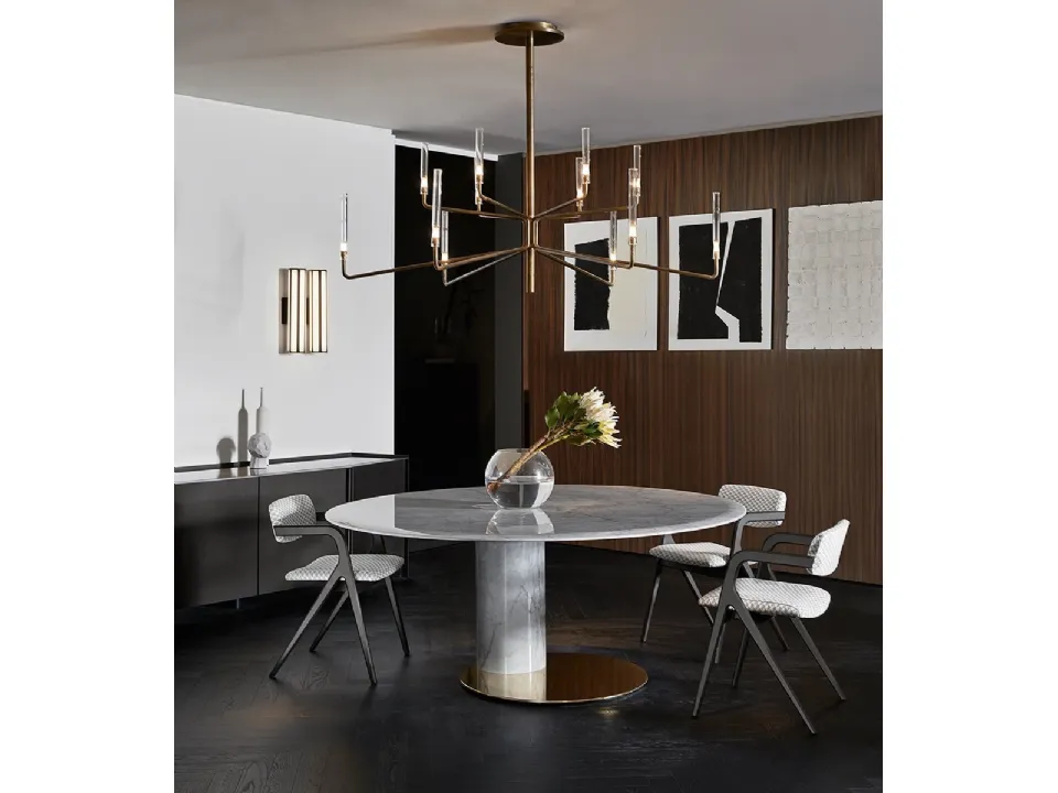 Lampada a sospensione Epsilon con cilindri in cristallo di Gallotti&Radice