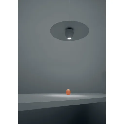 Lampada sospesa in metallo Ovonelpiatto di Davide Groppi