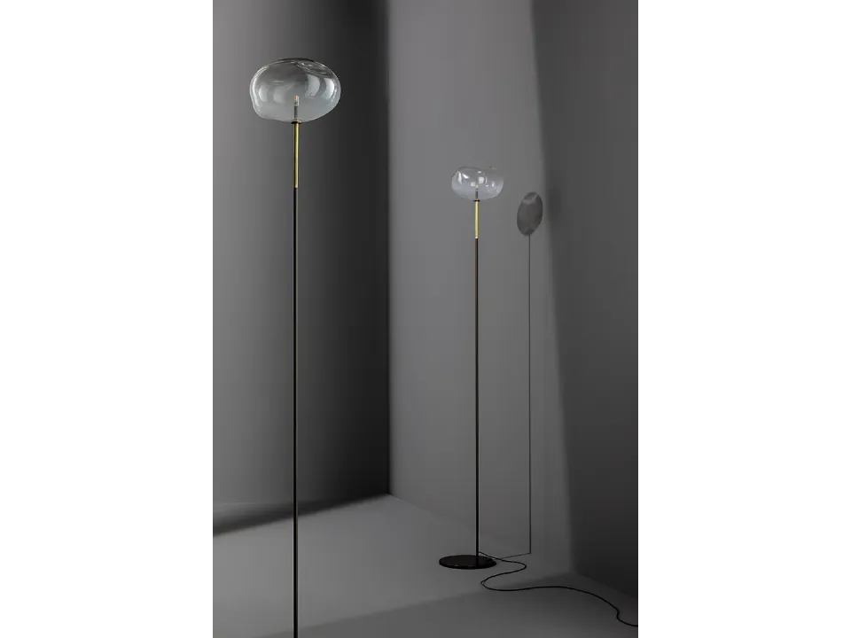 Lampada da terra Pepita in vetro e metallo di Bonaldo