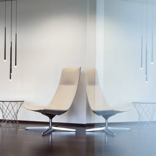 Lampada a sospensione Slim in fibra di vetro di Vibia