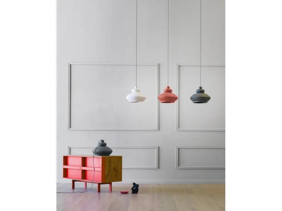 Lampada a sospensione Tora in ceramica colorata di Miniforms