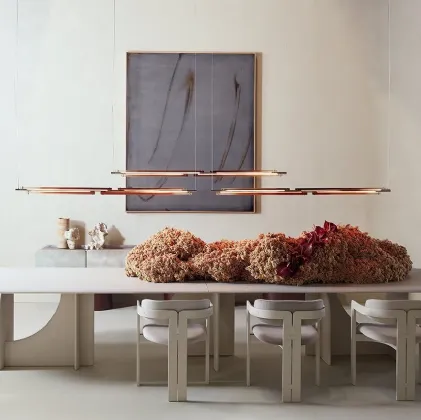 Lampada a sospensione Tratto in cristallo di Gallotti&Radice