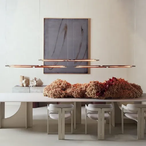 Lampada a sospensione Tratto in cristallo di Gallotti&Radice