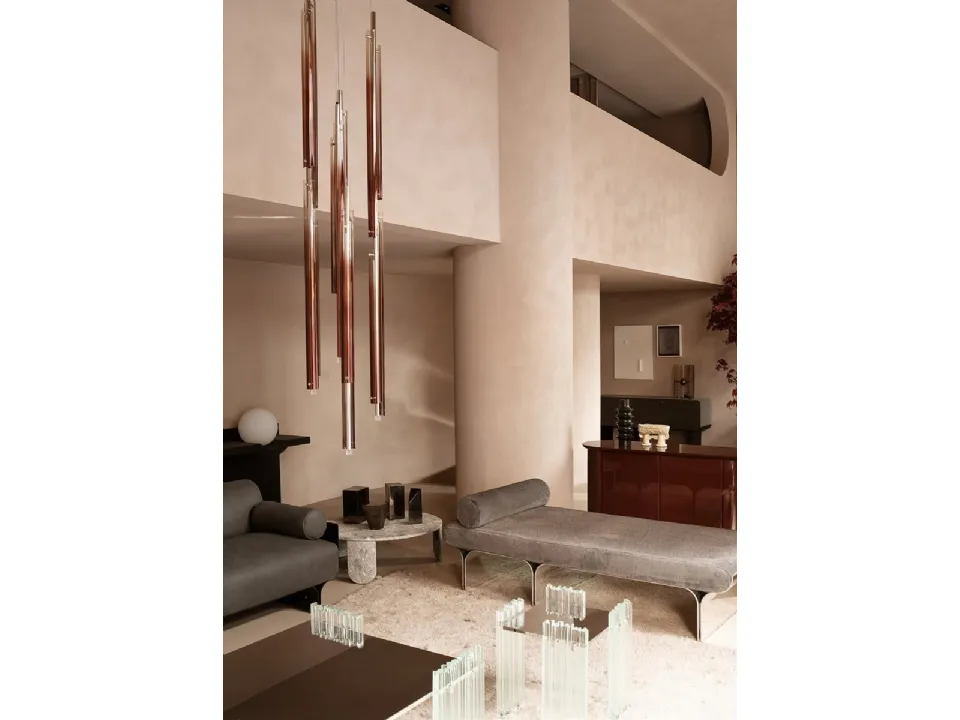 Lampada a sospensione Tratto in cristallo di Gallotti&Radice