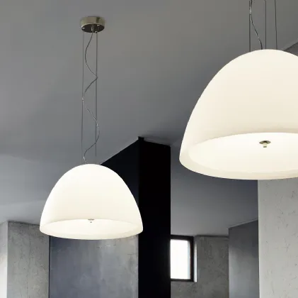 Lampada a sospensione Willy Glass di Panzeri