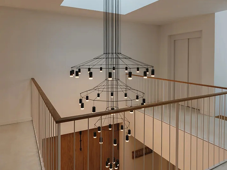 Lampada a sospensione Wireflow Chandelier di Vibia