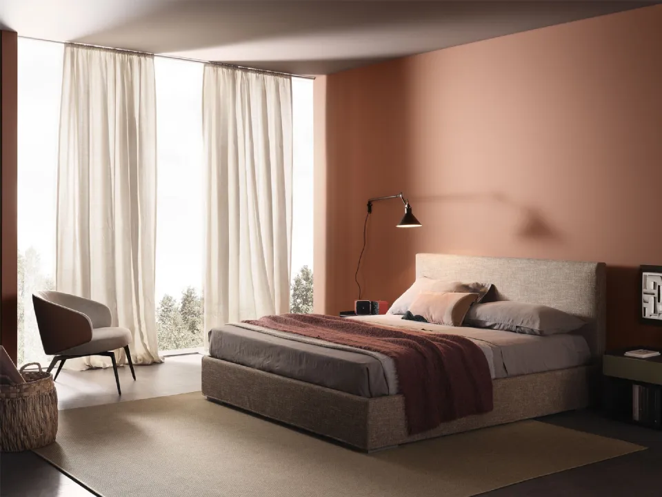 Letto matrimoniale con box contenitore Camille di Lema