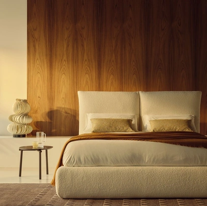 Letto in tessuto imbottito Liz di Bolzan Letti