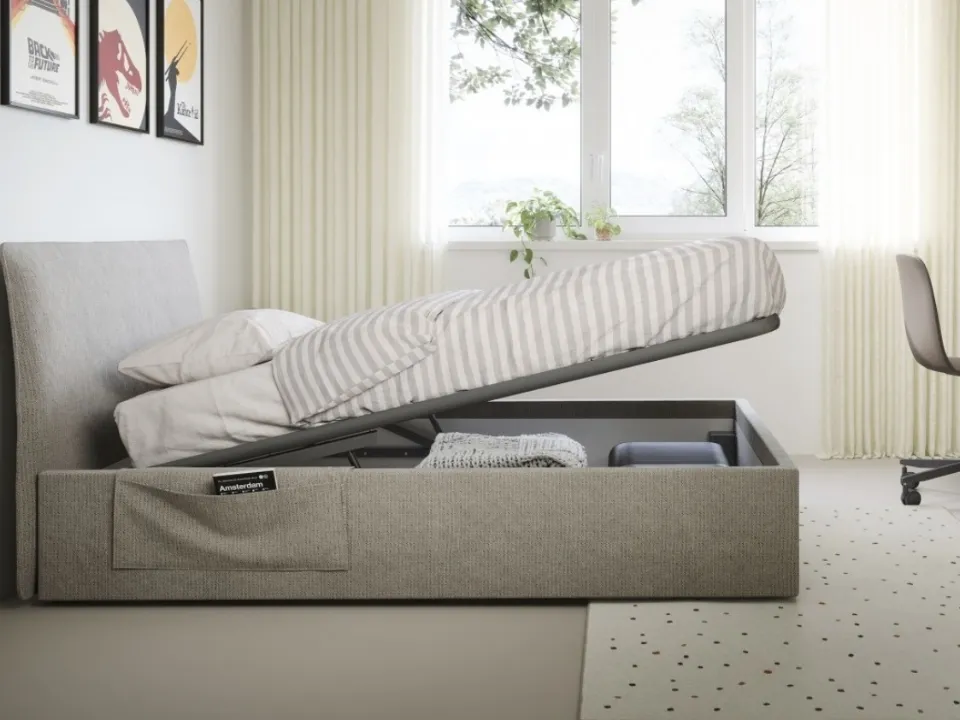 Letto singolo Flare con box contenitore di Nidi