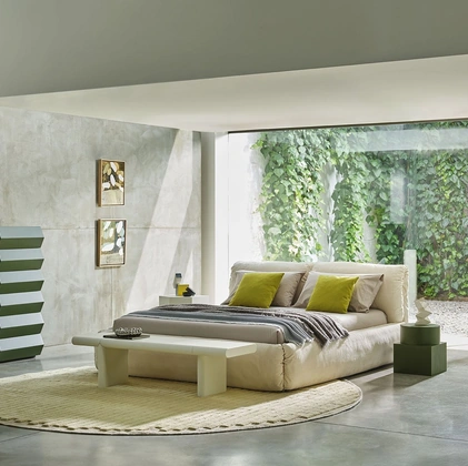 Letto con box contenitore Za:Za Bed di Zanotta