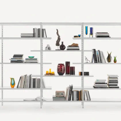 Libreria divisoria Uno Living White in metallo di Fantin