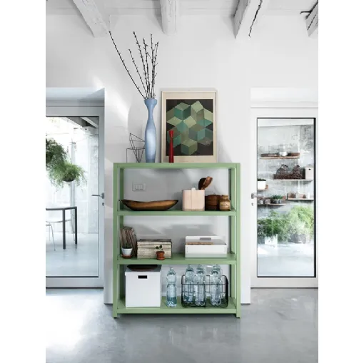 Libreria a muro Frame Pastel Green in metallo di Fantin