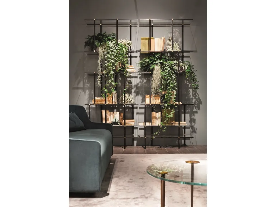 Libreria in metallo e vetro Drizzle di Gallotti&Radice