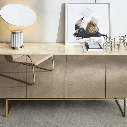 Madia in vetro a specchio Magda di Sovet