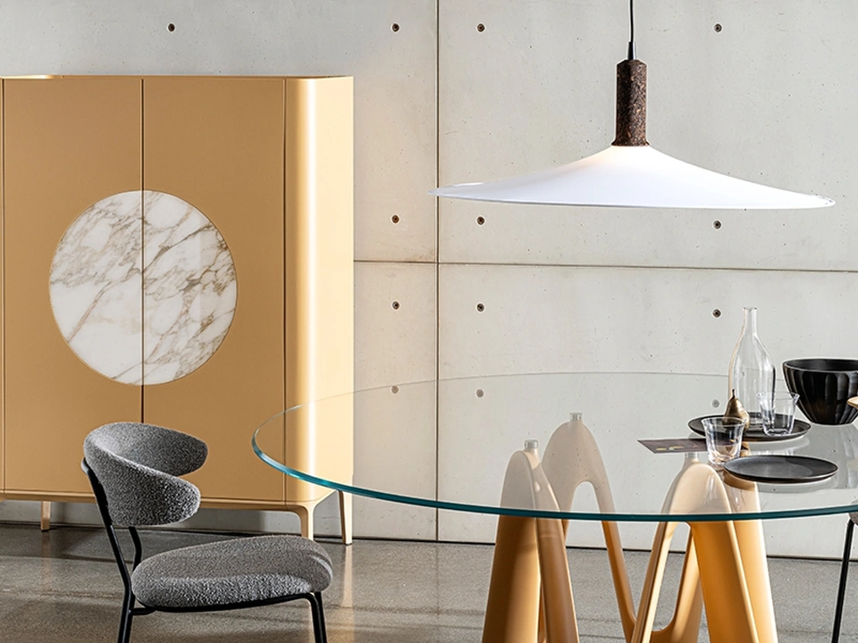 Madia Slim Moon in MDF laccato di Sovet