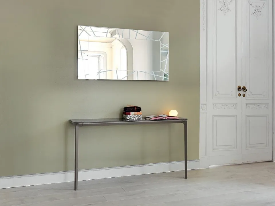 Mobile ingresso con top in vetro Slim 2 Legs di Sovet