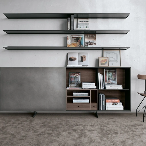 Parete Attrezzata Monolith configurazione 11 di Extendo