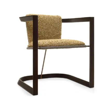 Poltroncina Boma 45 in tessuto e legno massello di Bodema