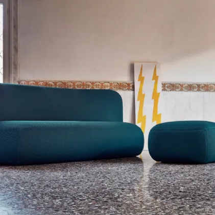 Divano lineare Botera Sofa in tessuto imbottito di Miniforms