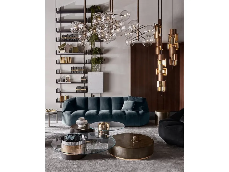 Salotto in velluto imbottito Cloud di Gallotti&Radice