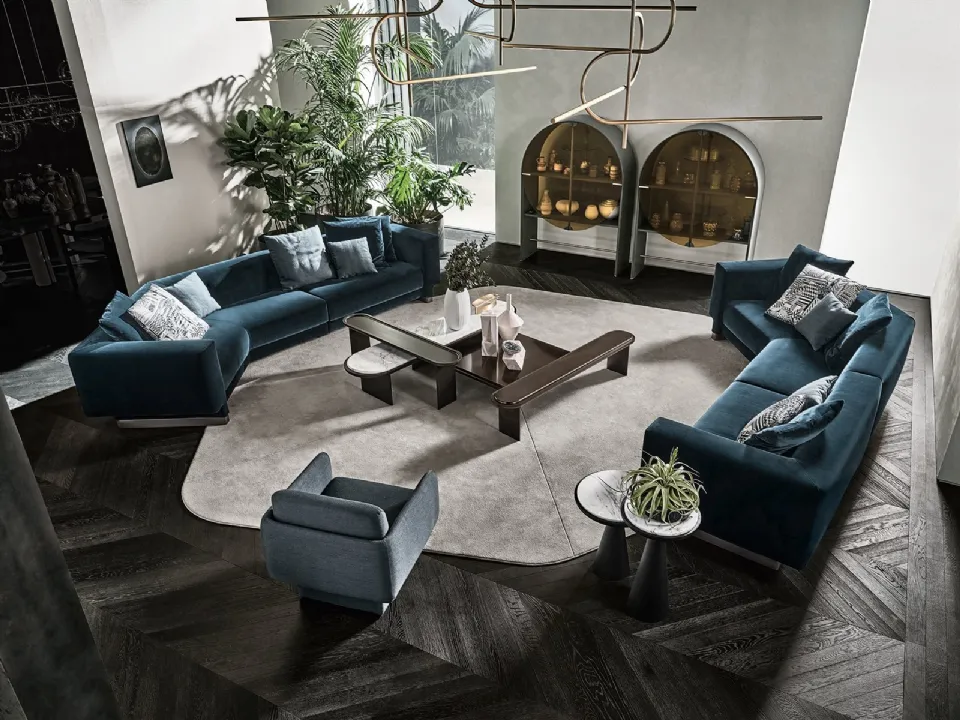 Divano modulare in tessuto Elissa Sectional di Gallotti&Radice