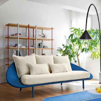 Divano lineare Lem Sofa in tessuto imbottito di Miniforms