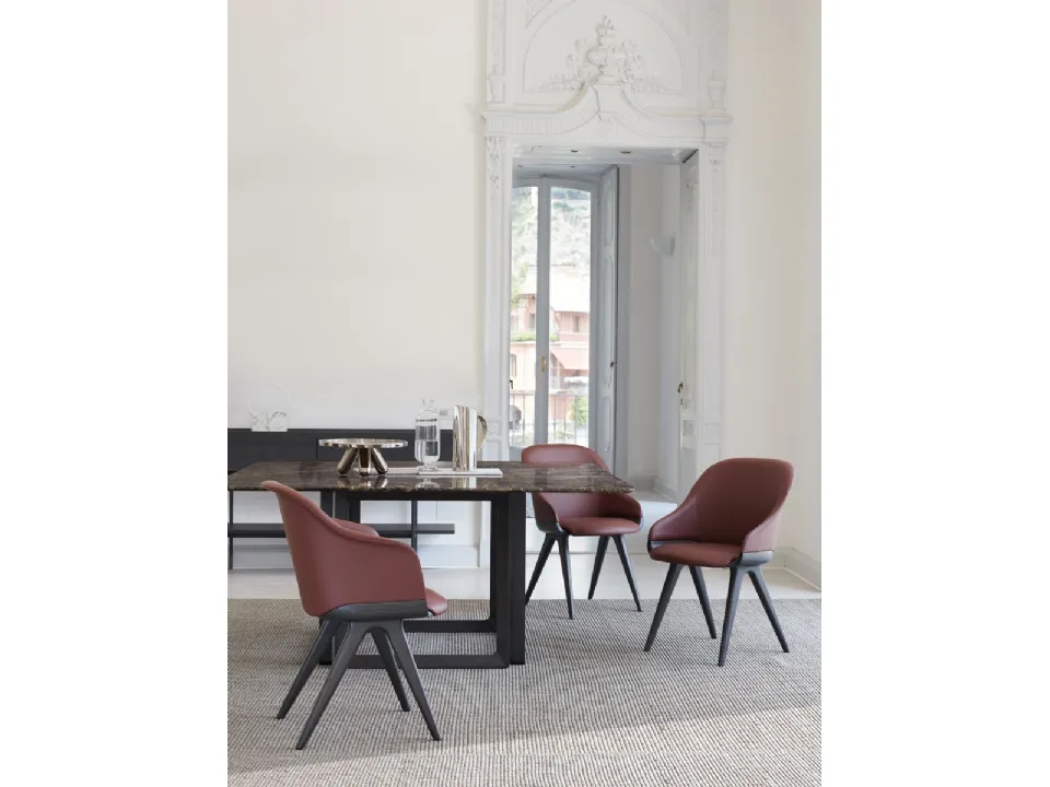 Sedia Lyz Pelle di Potocco
