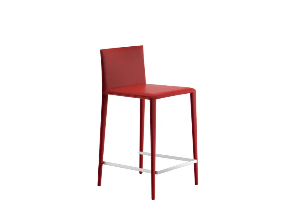 Sgabello in cuoio Norma Stool di Arper