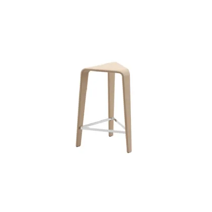 Sgabello in legno Ply Stool di Arper