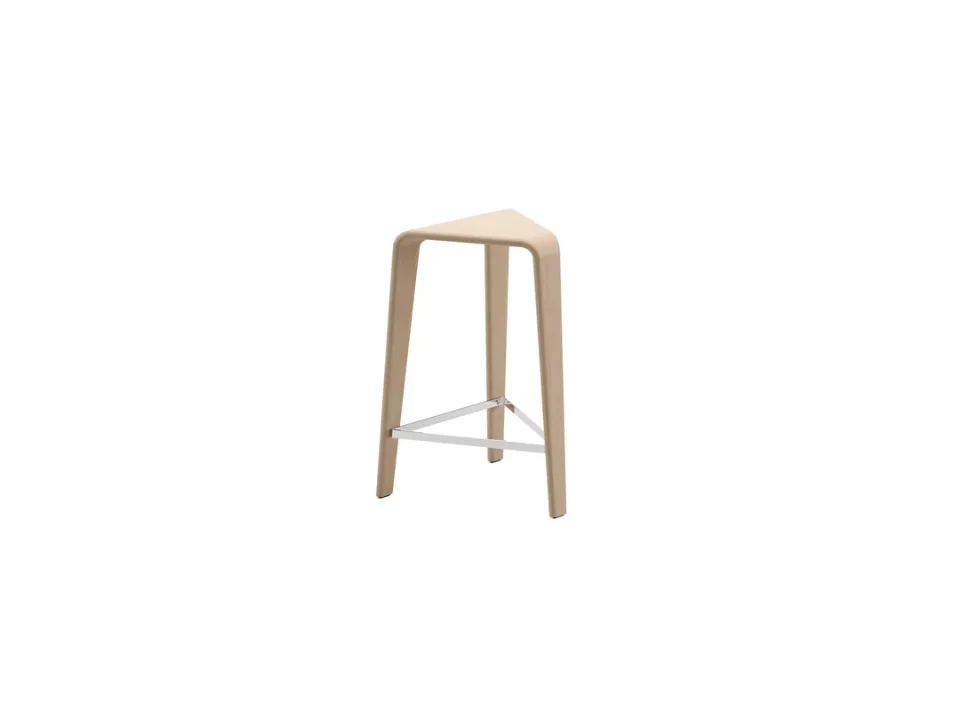 Sgabello in legno Ply Stool di Arper