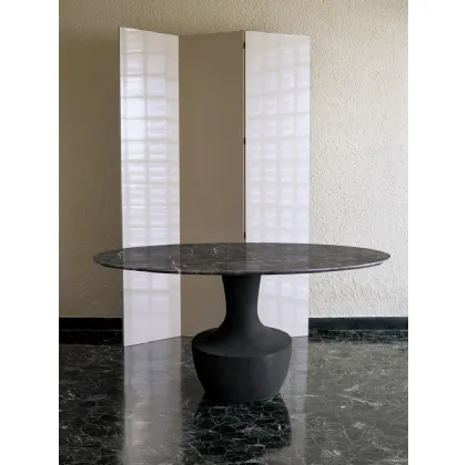 Tavolo Anfora con base in Quarzo e top in marmo di Potocco