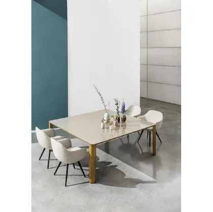 Tavolo Kodo quadrato in vetro di Sovet