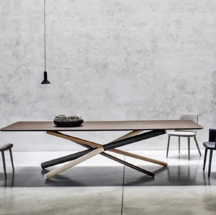 Tavolo W 3130 in legno di Bross Italia