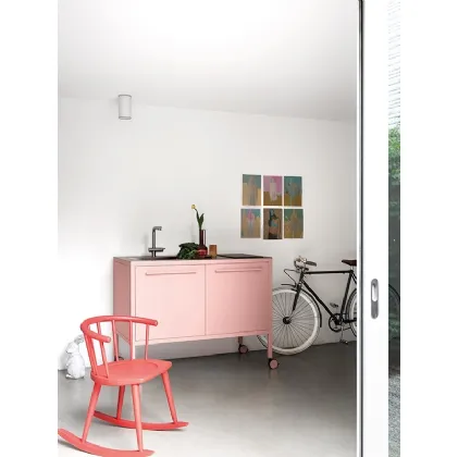 Cucina Moderna monoblocco Frame Rose Quartz di Fantin