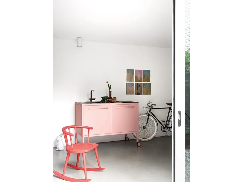 Cucina Moderna monoblocco Frame Rose Quartz di Fantin